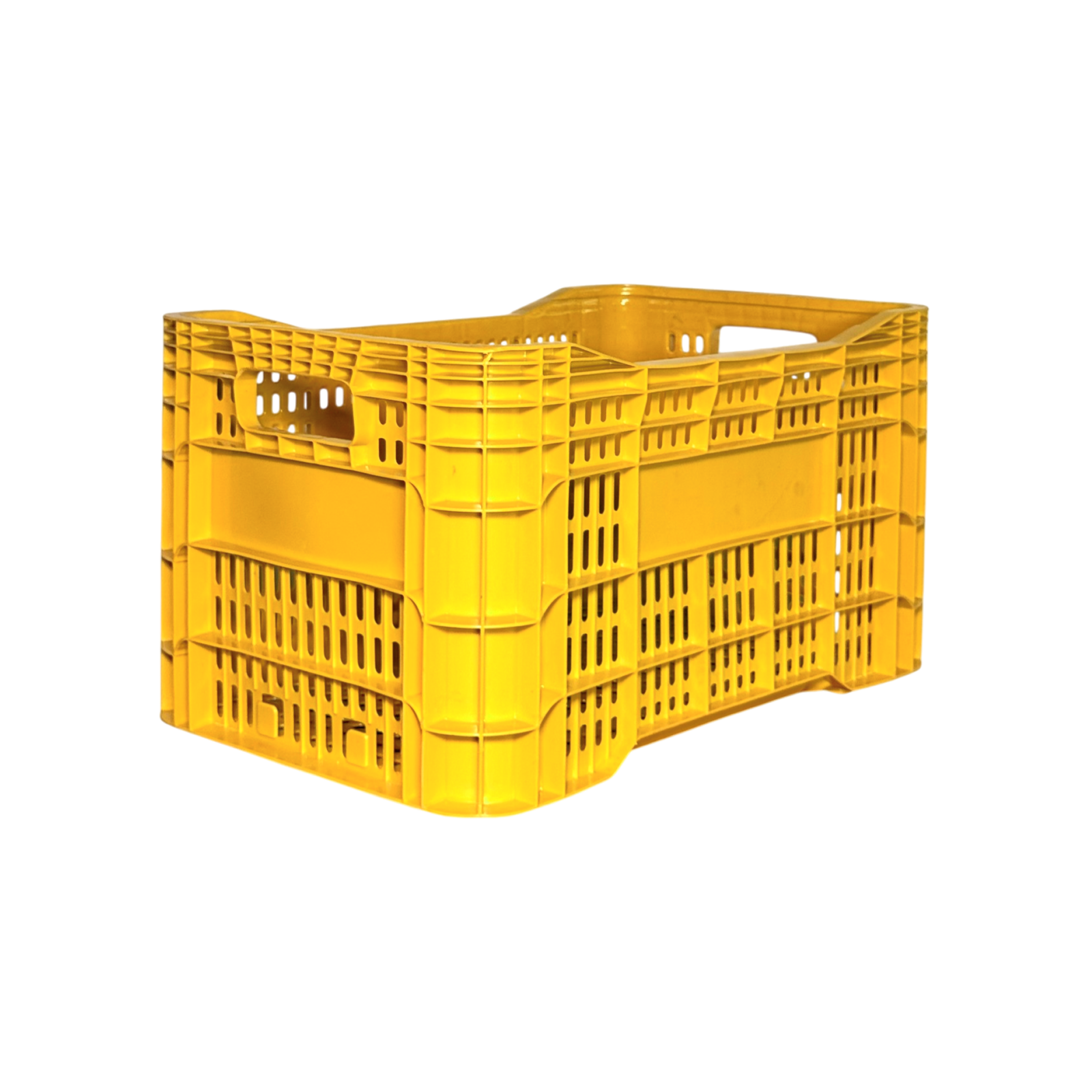 Caixa Plástica Empilhavel 60 Litros Hortifruti Organizadora - R701 AMARELA - Imagem 2