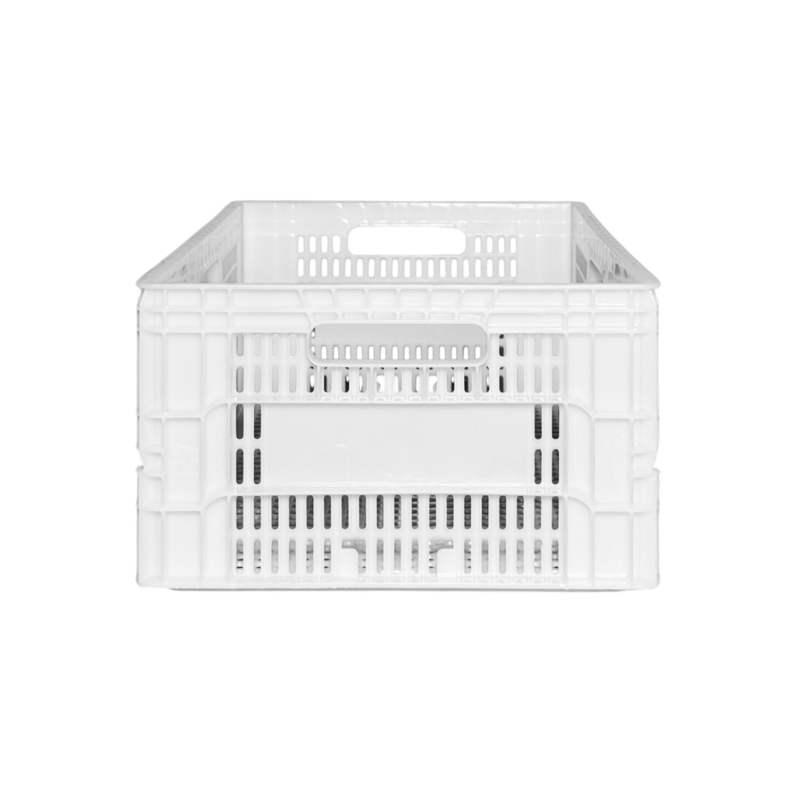 Caixa Plástica Empilhavel 55 Litros Hortifruti Organizadora - R704 BRANCA NATURAL